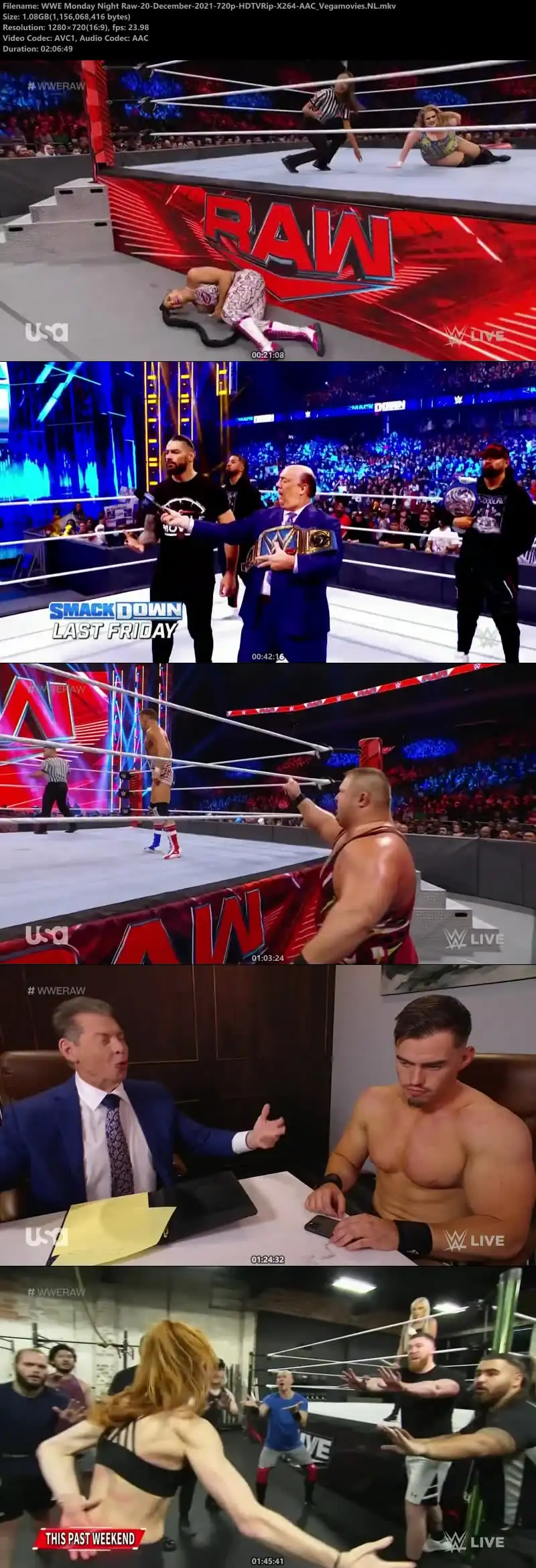 WWE Monday Night Raw 11th December Screenshot 1 WWE Monday Night Raw 11th December Screenshot 1